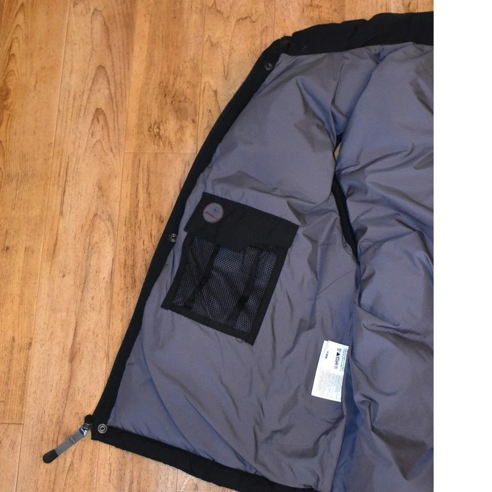 Eddie Bauer WeatherEdge Mens Black Puffer Vest Large Goose Down Insulated